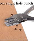 Handheld Metal Circle Hole Punch 6mm For Scrapbooking Loose Leaf Paper punching clean holes into brown paper