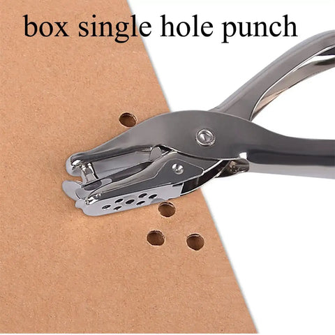 Handheld Metal Circle Hole Punch 6mm For Scrapbooking Loose Leaf Paper punching clean holes into brown paper