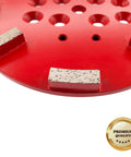 Concrete Diamond Grinding Head Disc Plate 10 Inch With 25 Grit Curved Rectangle Segments Medium Bond 8 Segments