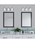 Gather Collection 3 Light Bath Vanity Light With Etched Glass Shades In Polished Chrome 24 Inch Width Traditional Yet Modern Bath Lighting