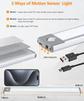 Three modes of Motion Sensor Closet Light Set With 54 LEDs Ultra Thin Magnetic Under Cabinet Lighting 2500mAh Rechargeable Battery