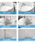 Before and after repair with Porcelain Tile Repair Kit 100g Two Piece Quick Dry Epoxy Adhesive With Repair Agent And Hardener White Paste