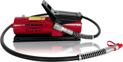 Beefy Heavy Duty High Pressure Pneumatic Foot Operated Hydraulic Pump Delivers 10000 PSI Output 0.7L Reservoir red unit