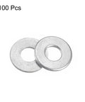 100 Pcs Heavy Duty Carbon Steel Flat Washers Zinc Plated for Screws and Bolts Built Tough for Outdoor Projects Corrosion Resistant Electrical Connection Washers 100 Piece Set for Home Garage DIY Repairs, two washers