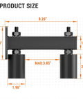 Beefed Up 3 Inch Gate Guide Roller Kit With Steel Bracket And Dual Hard Nylon Rollers For Sliding Gates Up To 4 Inches, front view