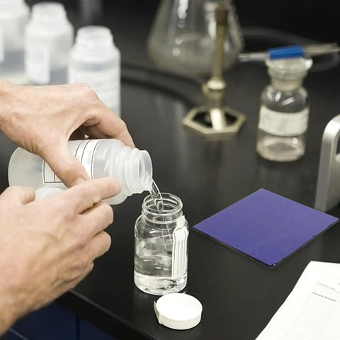 Cobalt Glass Sheet For Lab Experiments, Blue Glass For Flame Color Testing And Filtration, Protective Chemistry Supply For Industrial Cement And Steel Production, Lightweight And Portable Lab Gear For Field And Shop Use; blue cobalt glass sheet on lab bench