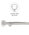 Chalazion Eyelid Clamp For Simulation And Training Stainless Steel Ophthalmic Forceps 9 Cm Length Medium 20Mm Outer Diameter Pro Grade Precision Instrument For Eye Care Students, inner dia 16 mm