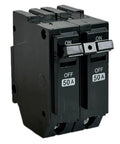 2 Pole 50 Amp Circuit Breaker For 120 And 240 Volt Panels With Standard Plug In Mount And Thermal Magnetic Protection