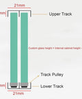 Heavy Duty Sliding Barn Door Hardware Kit With Dead Silent Rollers And Sturdy Aluminum Track Glides Like Magic For Closets And Space Dividers Super Fast Setup At Forty Seven Inches, diagram showing track dimensions.