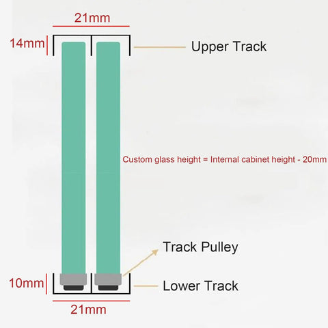 Heavy Duty Sliding Barn Door Hardware Kit With Dead Silent Rollers And Sturdy Aluminum Track Glides Like Magic For Closets And Space Dividers Super Fast Setup At Forty Seven Inches, diagram showing track dimensions.