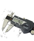 Digital Caliper Measuring Tool IP54 Waterproof Stainless Steel Electronic Caliper With Large LCD Display showing measurement