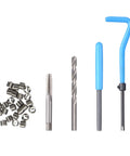 All-In-One 131-Piece SAE Thread Repair Kit With HSS Drill Helicoil Inserts For 1/4, 5/16, 3/8, 7/16 And 1/2 Inch Threads shown.