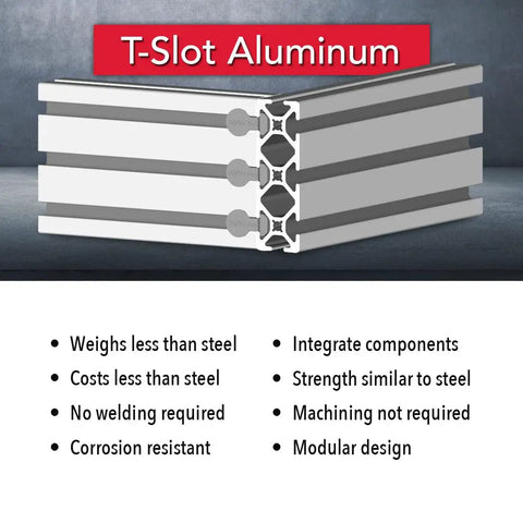 1 Inch By 3 Inch T Slot Aluminum Extrusion Kit For DIY Linear Rail And Motion Projects 10 Series 89 Inch Length Smooth