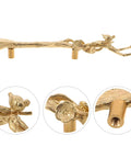 Vintage Brass Drawer Handles And Cabinet Pulls Set With Bird Motif, solid brass knobs showing bird detail and gold finish