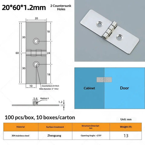 Badass Heavy Duty Folding Hinges 270 Degree Swing For Cabinet Doors And Electrical Boxes Gritty Cast Iron Build dimensions and design
