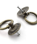 Antique Bronze Ring Knob Pull Handles 4 Pack With Matching Screws For Drawers Cabinets Dressers Cupboards And Jewelry Boxes