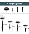 8 Pack Outdoor Solar Path Lights Auto On Off Waterproof Landscape Lighting Warm White LEDs with 4 height options