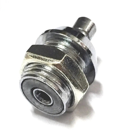 Close-up of Push Cabinet Lock With Tubular Key For Drawer Hardware, metal finish, showing lock barrel and keyhole detail.