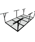 Beefy Overhead Garage Storage Rack 4x8 Ft Ceiling Mounted Heavy Duty Organizer with adjustable height, metal frame view.
