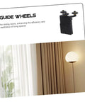 Heavy Duty Black Sliding Door Rollers Buttery Smooth Ball Bearing Casters For Closets And Showers Quiet Glide Hardware with guide wheels