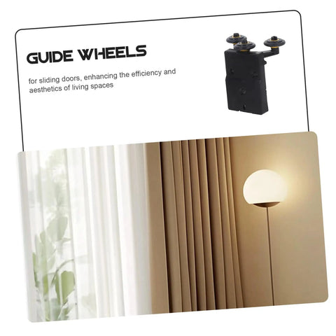 Heavy Duty Black Sliding Door Rollers Buttery Smooth Ball Bearing Casters For Closets And Showers Quiet Glide Hardware with guide wheels