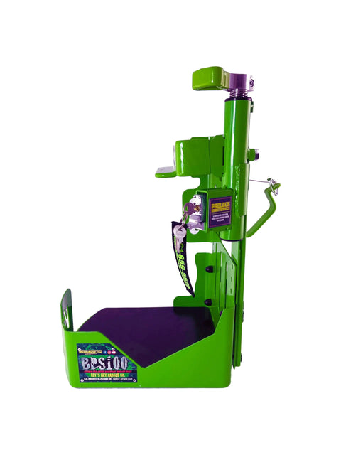 Xtreme Pro Series Backpack Blower Rack Version 3 side view showcasing shielded locking and UV powder coat finish.