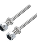 Pack Of 2 Beefy Heavy Duty RC Landing Gear Steel Axles One Eighth Inch Dia One And One Half Inch Total Length M5 Threaded Drive Shafts With Nuts