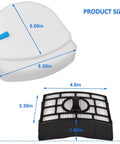 Dimensions of Shark Navigator Replacement Filter Kit With 4 Foam Filters, 4 Felt Filters, And 2 Extra Filters For Zero-M Lift-Away