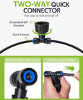 Easy To Use 59-Ft Greenhouse Misting And Drip Irrigation Kit With 1/4-Inch Tubing, Quick Connect design close-up, detachable support.