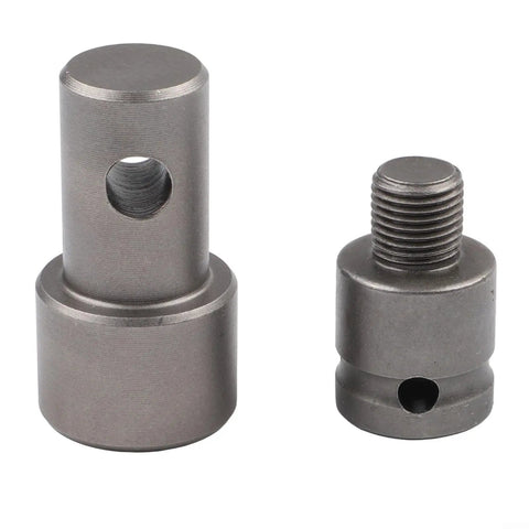 Beefed-Up Earth Auger Adapter With Four Interface Types For Impact Wrench And Hammer Drill, metal attachment with round interface