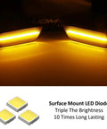 Smoked Lens Full LED Front Side Marker Kit For Porsche Macan 2014-2024 1st Gen Amber Sidemarker Lights glowing at night
