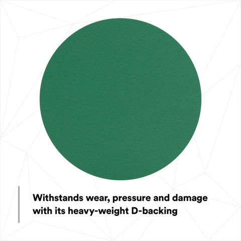 Green sanding disc with durable D-backing, Green Corps Stikit Sanding Discs 8 Inch No Hole 80 Plus Grit Production Pack Of 50 For Coating Removal