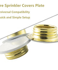 Top Shelf Fire Sprinkler Cover Plates With Sleek Concealed Trim Ring And Corrosion Resistant Body For Home And Office Ceiling Systems Upgrading Your Place Gets Crisp And Clean, featuring gold and white trim.