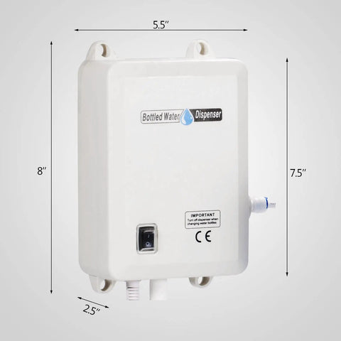Dual Inlet 5 Gallon Water Bottle Pump For Home Kitchen Dispenser, Electric Under Sink Water Dispenser With One Button Control
