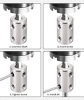 Installation steps for Rigid Shaft Coupler 5mm To 6.35mm Bore, 22mm Length, 14mm OD, Set Screw, Stainless Steel High Torque Motor Connector