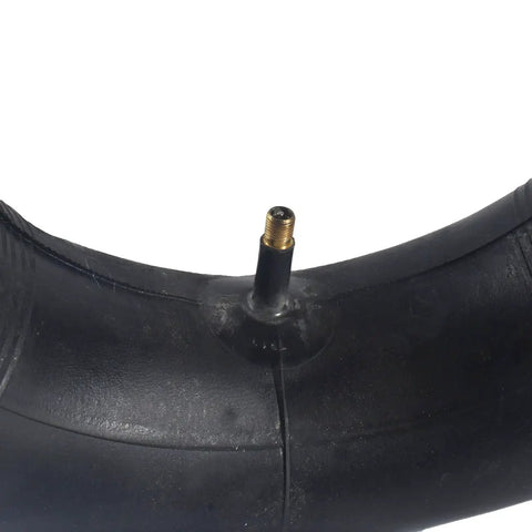 Close-up of 15x6.00-6 inner tube with TR-13 straight valve stem for lawn tractors, wheelbarrows, ATVs, and more.