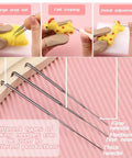 Needle Felting Kit With Three Size Sets Of 30 Needles Each Wooden Handle Tool Finger Cots And Essential Felting Supplies Showing Needle Types