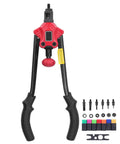 Rivet Nut Kit Hand Riveter Pliers M12 With 9mm Stroke High Carbon Steel Tool For Auto Repair And Installation, mandrels displayed