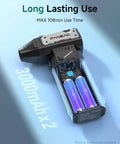 Cordless Electric Air Duster With Swappable Twin Battery Pack 150000 RPM 3 Speed High Velocity Blower for PC Cleaning