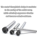 Battle Tested CNC Milling Extension Rod With Heavy Duty ER Collet Sleeve designed with a central through-hole for cooling.