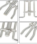 3 Piece Hydraulic Cylinder Piston Rod Seal U Cup Installation Tool Kit stainless steel construction, close-up of tools