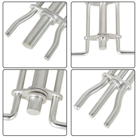 3 Piece Hydraulic Cylinder Piston Rod Seal U Cup Installation Tool Kit stainless steel construction, close-up of tools