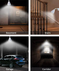 Plug In Motion Sensor Night Light With Infrared PIR Auto On In Dark 6W LED AC 85 265V US Plug White Light in various locations