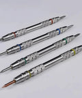 Pro Grade Hardness Test Kit With Four Stainless Steel Pens Dual End Nibs 2 3 4 5 6 7 8 9 Scale In Storage Box For Mineral Glass Tile And Concrete Coatings Scratch Testing, four pens