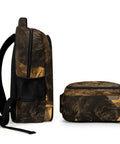 Side and bottom view of Wild Bear Printed Unisex Backpack Large Capacity For School Hiking And Travel Durable Polyester Daypack
