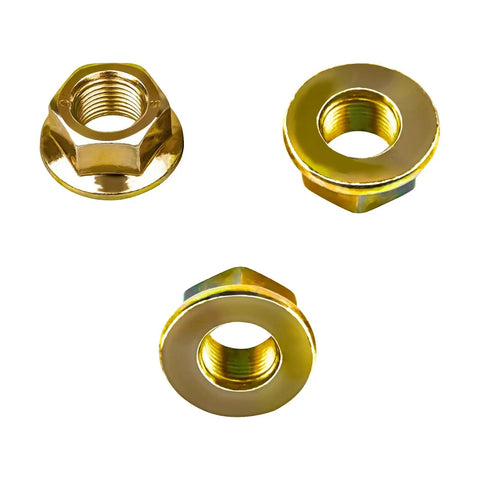 Tough As Nails Hex Flange Nuts For Lawn Mower Blade Spindle Swap Fits Cub Cadet MTD Craftsman Troy Bilt Replaces 712-0417 912-0417A 753-05549 112-0330 Heavy Duty flange lock nuts, 3-pack