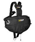 Stealth 2.0 Classic Sidemount Scuba Diving BCD with revolutionary weight management and spine pocket, size adjustable, black