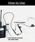 Using Universal Ham Radio Earpiece Adapter Cable Plug And Play All In One 2 Pin K Type To 3.5mm Female Headset Jack