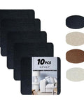 10 Pack Couch Patch Repair Kit With Self Adhesive Microfiber Patches for Quick Fix on Sofa Chair Car Seat and Furniture, 6.3x6.3 inch size