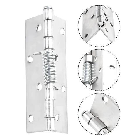 Two Piece Stainless Steel Spring Hinge Set For Cabinet Doors That Self Close And Keep It Quiet Folding Loose Leaf Wood Door Hinge